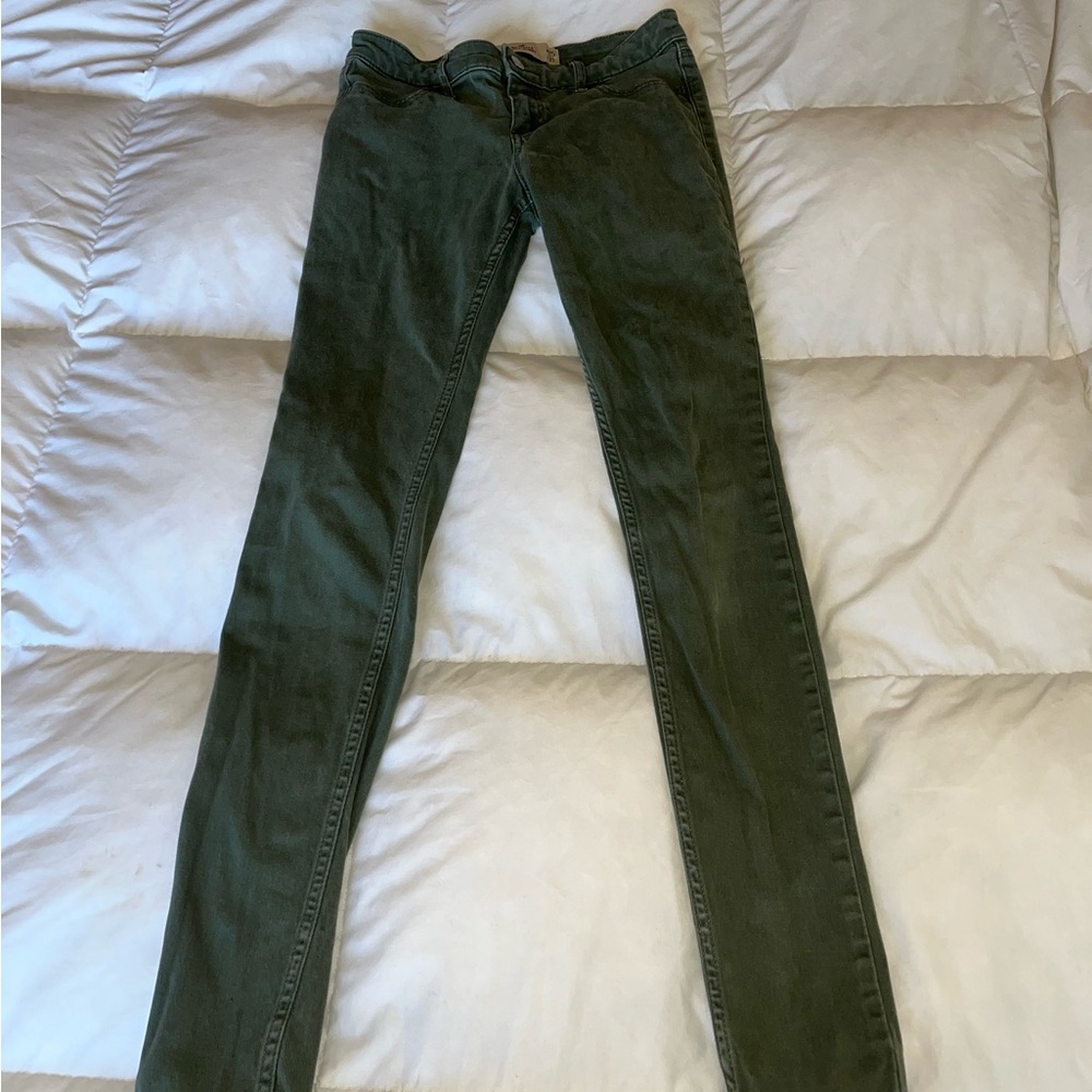 Green Hollister Skinny Jeans Size 1 Regular